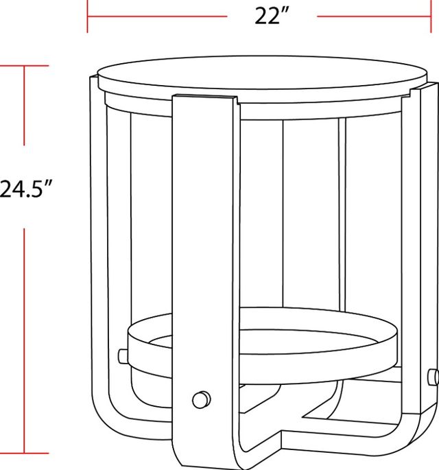 Parker House® Escape Glazed Natural Oak Round End Table-2