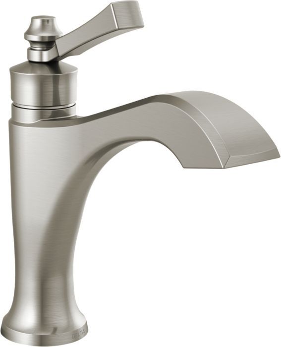 Delta Dorval® Stainless Single Handle Bathroom Faucet with Drain-0