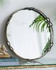 A & B Home Valentina Silver Large Round Mirror Tray-3