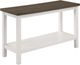 Crown Mark Dakota Brown Sofa Table with White Base-0