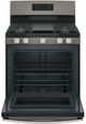 GE® 30" Fingerprint Resistant Slate Freestanding Gas Range-2
