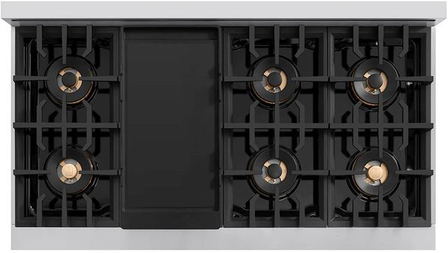 ZLINE Autograph Edition Classic 48" Stainless Steel Gas Rangetop with Champagne Bronze Accents-2