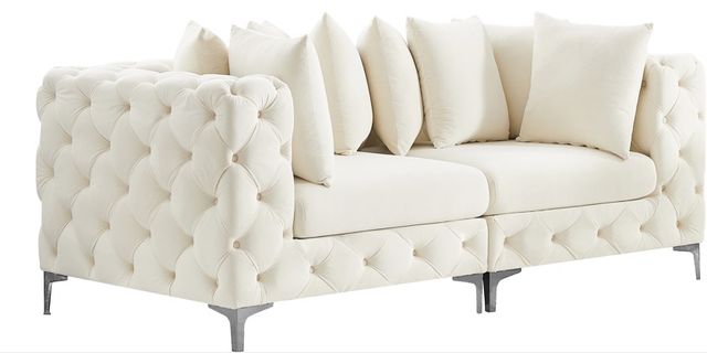 Meridian Furniture Tremblay 2-Piece Cream Modular Sectional Loveseat-0