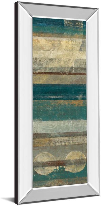 Classy Art Kuna Blue by Roque Silva Mirror Framed Wall Art-1