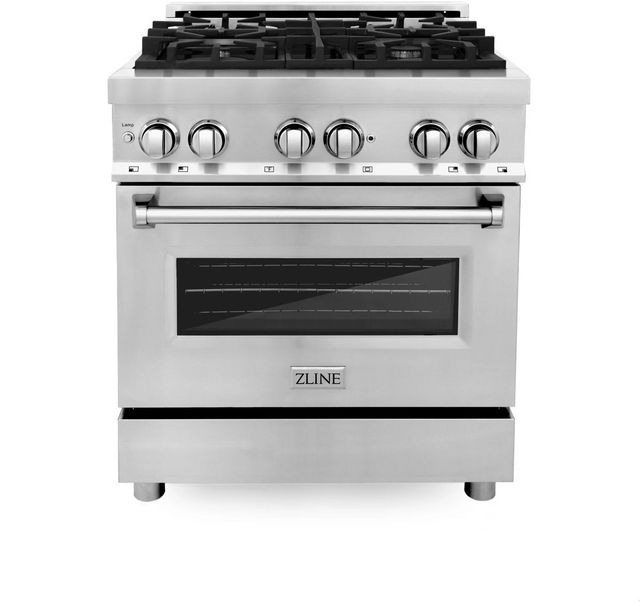 ZLINE 2 Piece Stainless Steel Dual Fuel Kitchen Package-1