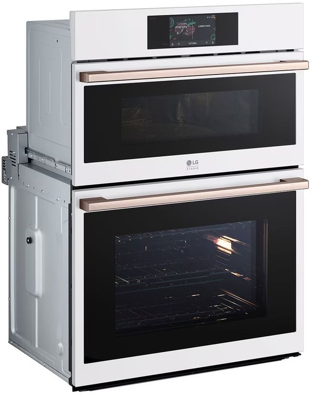LG Studio 30" Essence White Oven/Micro Combo Electric Wall Oven-1