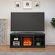 Ameriwood Home Edgewood Black 60'' Eletric Fireplace Media Console-3