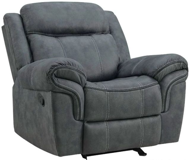 Elements International Sorrento Charcoal Manual Glider Recliner-0