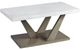 Elements International Greta White Coffee Table with Gray Base-0
