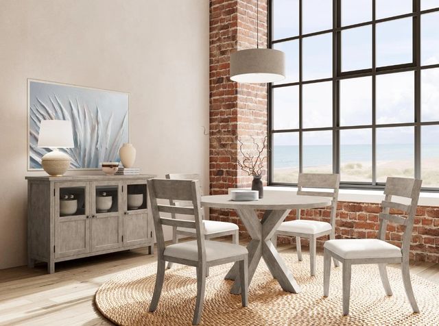 Riverside Furniture Bennett Frosted Gray Round Dining Table-1