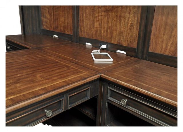 Aspenhome® Hampton 7-Piece Black Cherry Modular Desk-3