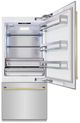 ZLINE Autograph Edition 36" 19.8 Cu. Ft. Stainless Steel Built In Bottom Freezer Refrigerator with Polished Gold Accents-3