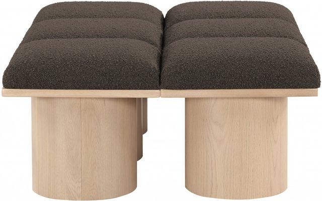 Meridian Furniture Pavilion 6-Piece Brown/Natural 54" Modular Bench Set-3