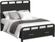Elements International Ridgemont Black Youth Full Panel Storage Bed-0