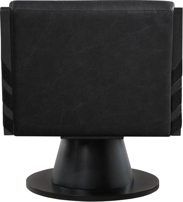 Meridian Furniture Millwin Black Vegan Leather Swivel Accent Chair-3