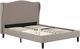 Primo™ International Greta Grey Full Upholstered Wingback Platform Bed-0