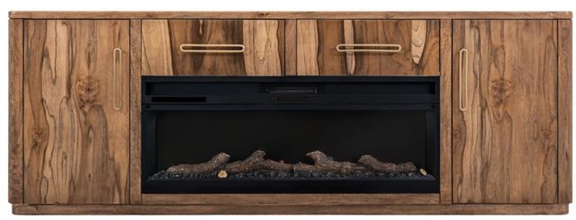 International Furniture Direct Balam Dark 80" TV Stand with Fireplace-0