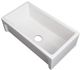 ZLINE Turin 30" White Gloss Farmhouse Single Bowl Fireclay Kitchen Sink-3