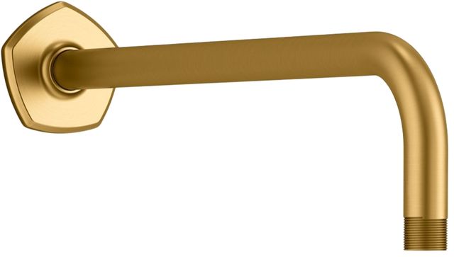 KOHLER® Occasion® Vibrant Brushed Moderne Brass Wall-Mount Rainhead Arm and Flange-0
