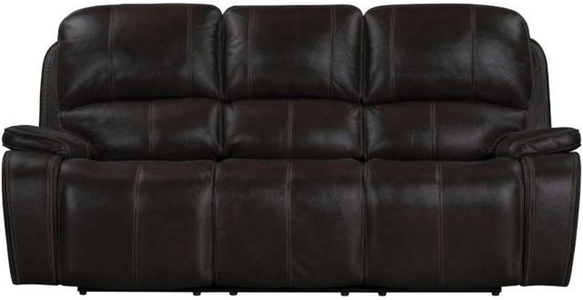 New Classic® Home Brookings Charcoal Power Reclining Sofa with Power Headrest and Footrest-2