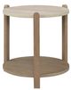 Bernards Trilogy Beige End Table with Toffee Base-2