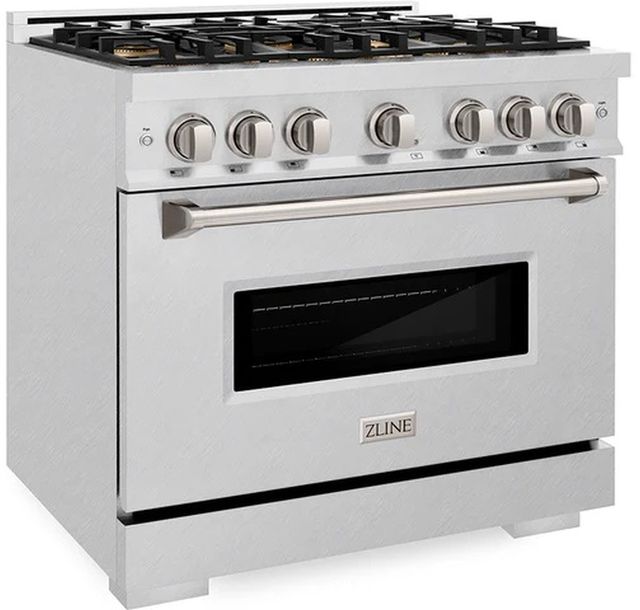 ZLINE 36" 5.2 cu. ft. Gas Range with 6 Burner DuoPro™ Cooktop and Convection Gas Oven in Satin Stainless Steel -2