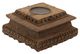 A & B Home Brown Antique Carved Pillar Candle Holder-0