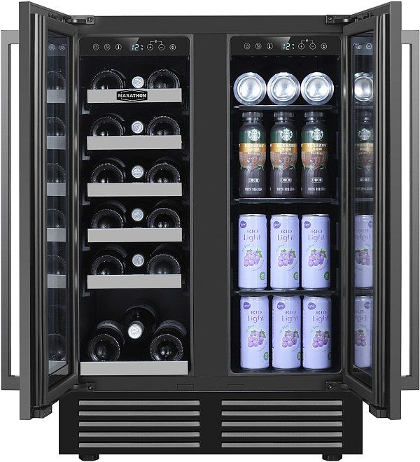 Marathon 24" Black Stainless Steel Built-In Beverage Center-2
