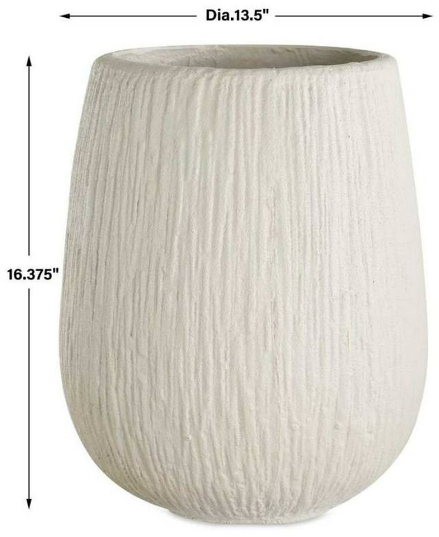 Uttermost® Rustic Ridge Off-White Indoor-Outdoor Planter-2