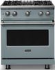 Viking® 5 Series 30" Novembery Sky Pro Style Gas (NG) Range with Polished Chrome Trim-0