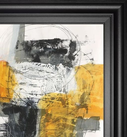 Classy Art Black/Yellow Action 1 by Jane Davis Wall Art-1