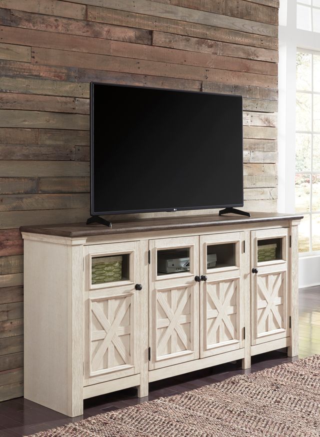 Signature Design by Ashley® Bolanburg Weathered Gray/White TV Stand-7