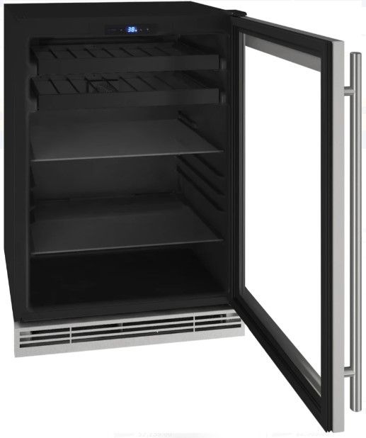 U-Line® Glass/Stainless Steel 24" Beverage Center-1
