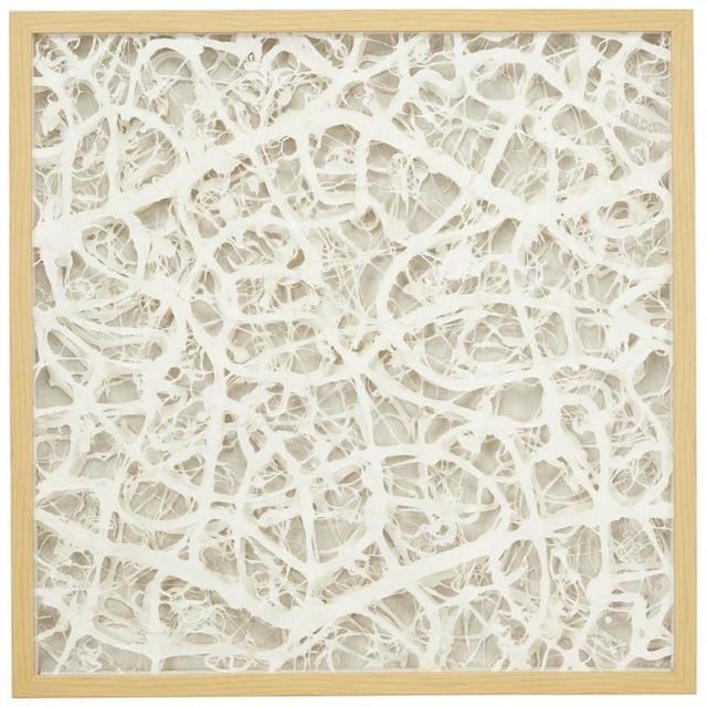 Deco Marche White Abstract Shadow Box Wall Decor-0