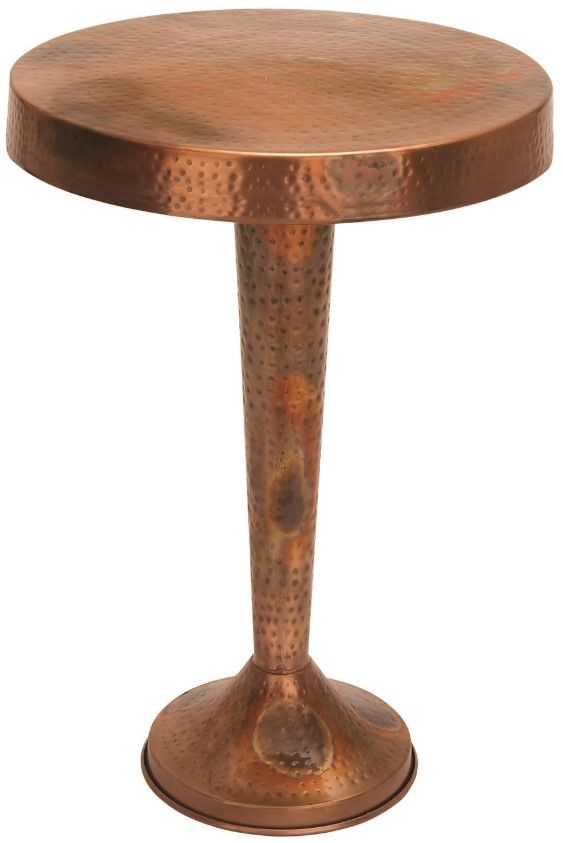 Deco Marche Copper Handmade Hammered Accent Table-0