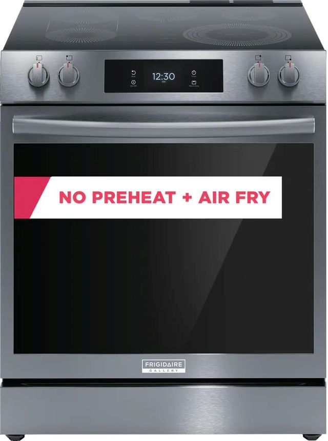 Frigidaire Gallery® 30" Smudge-Proof® Black Stainless Steel Slide-In Electric Range-1