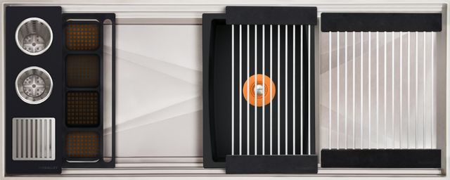 The Galley® Graphite Wood Composite ThinTop™ WashStation™ 3S + DryDock® 12-0
