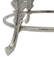 A & B Home Alvada 2-Piece Silver 3-Leaf Pillar Candle Holder Set-4