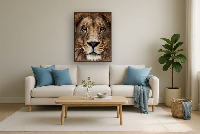 Classy Living Untamed Lion Zoom Wall Art-1