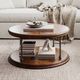 Jofran Inc. Larson Brown Round Cocktail Table-1