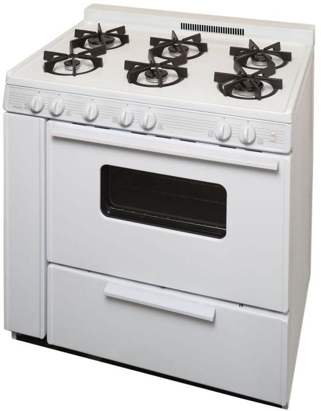 Premier 36" White Pro Style Gas Range-3