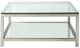 Artistica Home® Metal Designs Per Se Glass Top Square Cocktail Table with Silver Leaf Base-1