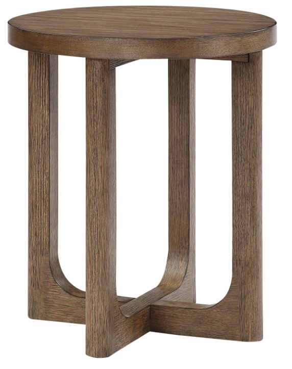 Homelegance® Blake Light Brown Round End Table-0