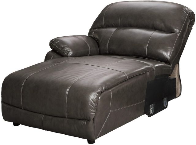 Signature Design by Ashley® Hallstrung 5-Piece Chocolate Power Reclining Left-Arm Facing Sectional and Chaise-2