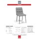 Korson Furniture Paige Set of 2 Storm/Grey Steel Tufted Side Chairs-2
