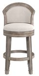HH2 Home Monae Dark Gray Bar Height Swivel Stool with Upholstered Back-1