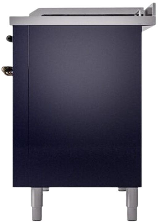 Ilve® Nostalgie II Series 48" Midnight Blue Pro Style Dual Fuel Range-3