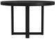 Elements International Bahama Breeze Black Round Dining Table-3