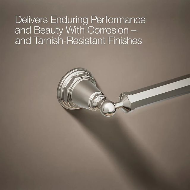 KOHLER® Pinstripe® Vibrant Polished Nickel 18" Towel Bar-2