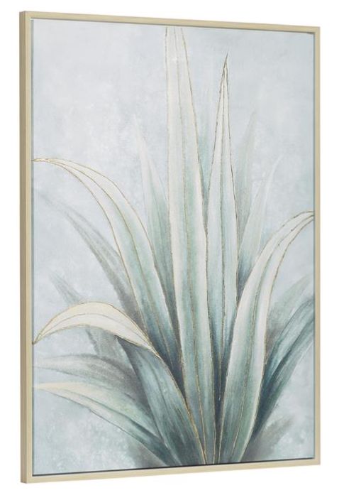 Deco Marche Canvas Leaf Green Wall Art-1